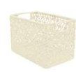 Crochet Wire Frame Basket/ White