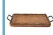 Artisan Wood Bark Rectangle Handled Charcuterie Tray