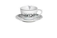 Cappuccino Cup & Saucer Set of 4 (Black Birdy)