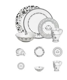 Miss Blackbirdy 20-Piece Set with Cereal Bowls