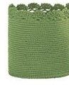 Modé Crochet Basket w/ Edging - Large Round/ Sage