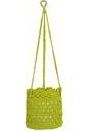 Mode Crochet 6" Hanging Basket/ Citron Green