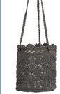 Mode Crochet 8" Hanging Basket Set of 2/ Charcoal
