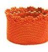 Modé Crochet Basket with Edging/ Orange