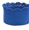 Modé Crochet Basket with Edging/ Cobalt Blue