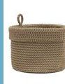 Modé Crochet Basket with Loop - Large Round/ Tan