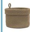 Modé Crochet Basket w/ Loop - Large Round- Tan