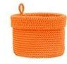 Modé Crochet Basket w/ Loop - Medium Round/ Orange