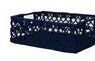 Mode Crochet Wire Frame Basket/Navy