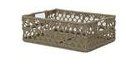 Mode Crochet Wire Frame Basket/ Tan