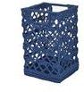 Mode Crochet Wire Frame Basket/ Navy