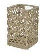 Mode Crochet Wire Frame Basket/Tan