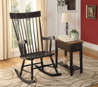 Black Wood Rocking Chair