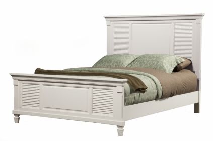 Winchester Eastern King Shutter Panel Bed, White