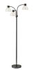 Black Three Light Tree Floor Lamp