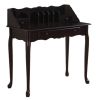Dark Brown Solid Manufactured Wood Secretary Desk With Three Drawers