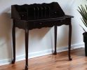 Dark Brown Solid Manufactured Wood Secretary Desk With Three Drawers