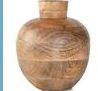 Artisan Wood Decorative Vase