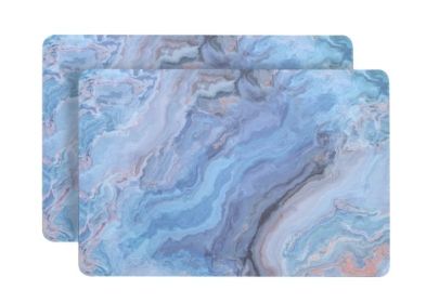 Marble Cork Set of 2 Blue Placemats