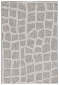 5' X 8' Gray Abstract Indoor Outdoor Area Rug