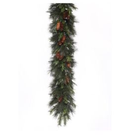 9' Un-Lit Mixed Noble Garland