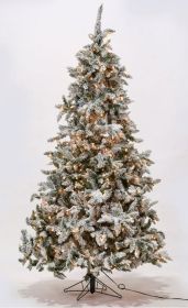 9' x 72" Flocked Artic Tree