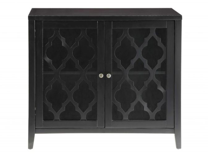Black Sideboard with Two Glass Doors Black Sideboard with Two Glass Doors