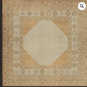 Persian Bazaar Lombalo Oski (Option: Orange,Tan, size: 120x120)