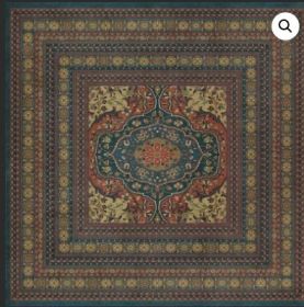 Persian Bazaar Farahan Delara (Option: Red,Blue, size: 120x120)