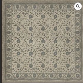 Persian Bazaar Samarkand Kul Rang (Option: Cream,Gray, size: 120x120)