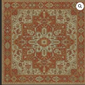 Persian Bazaar Camelot Sir Percival (Option: Red, Cream, size: 120x120)