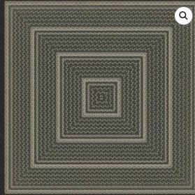 Pattern 85 Such a Cozy Room Braided Square (Option: Gray,Tan, size: 120x120)