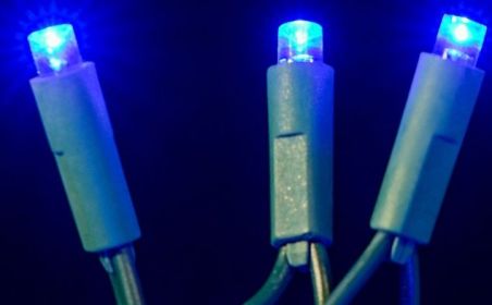 LED Concave Light Set, 4" Spacing Two Wire (Option: Blue)