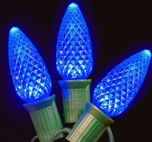 LED C9 Faceted Bulb (Option: Blue)