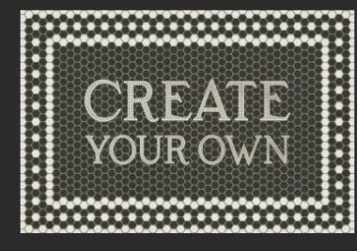 Mosaic Customized 46th Street (Option: Aged Black,Cream, size: 24x36)